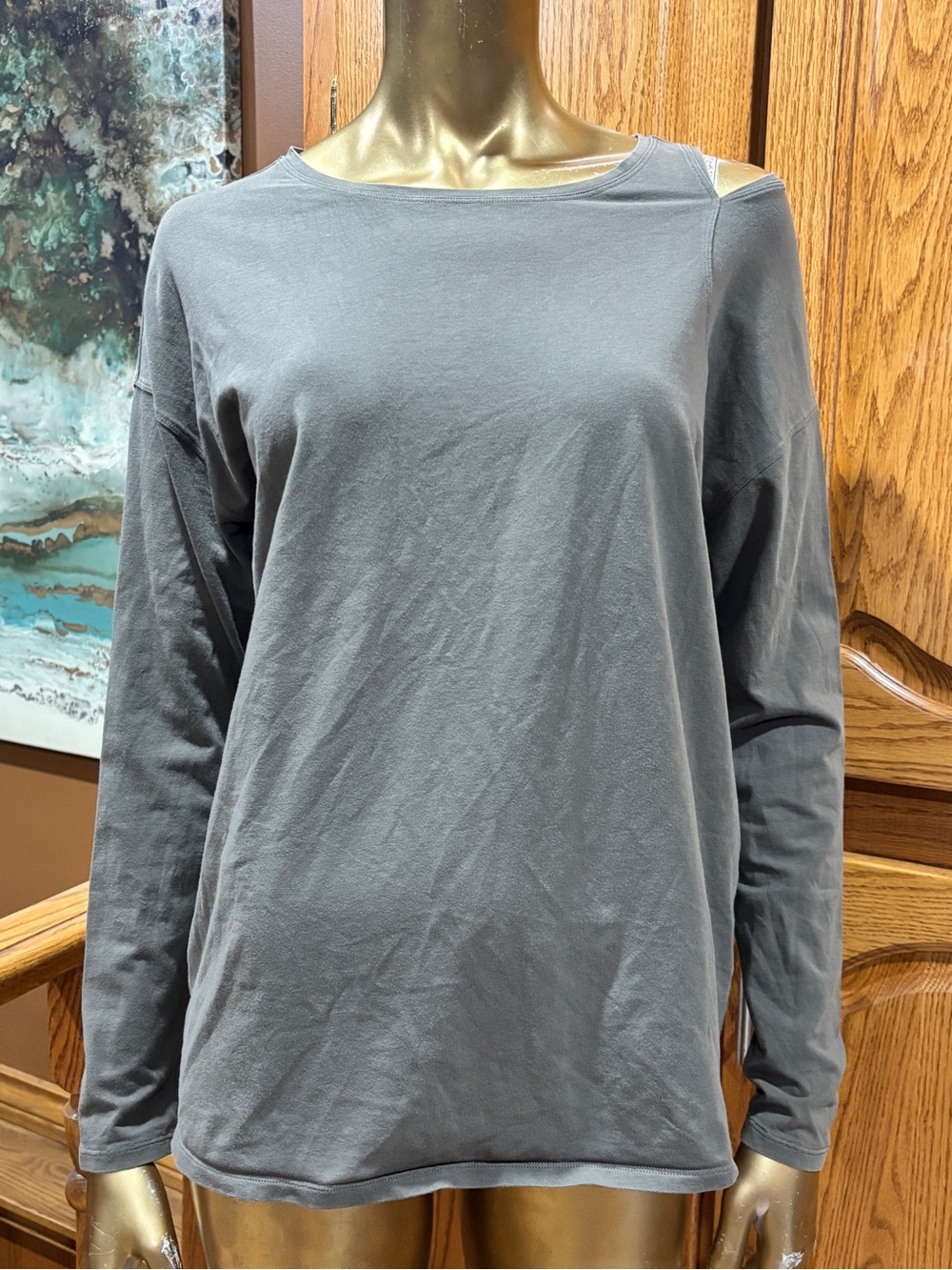 Lululemon Back In Action Long Sleeve Top Olive Green | Size tag removed